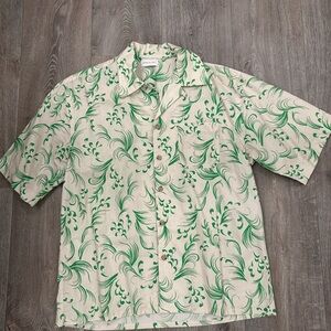 John Elliott silver kaze camp button up shirt